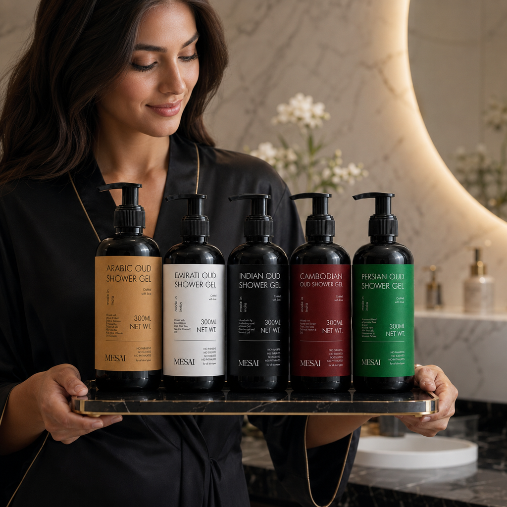 Arabic + Emirati + Indian + Cambodian + Persian Oud Shower Gel Combo