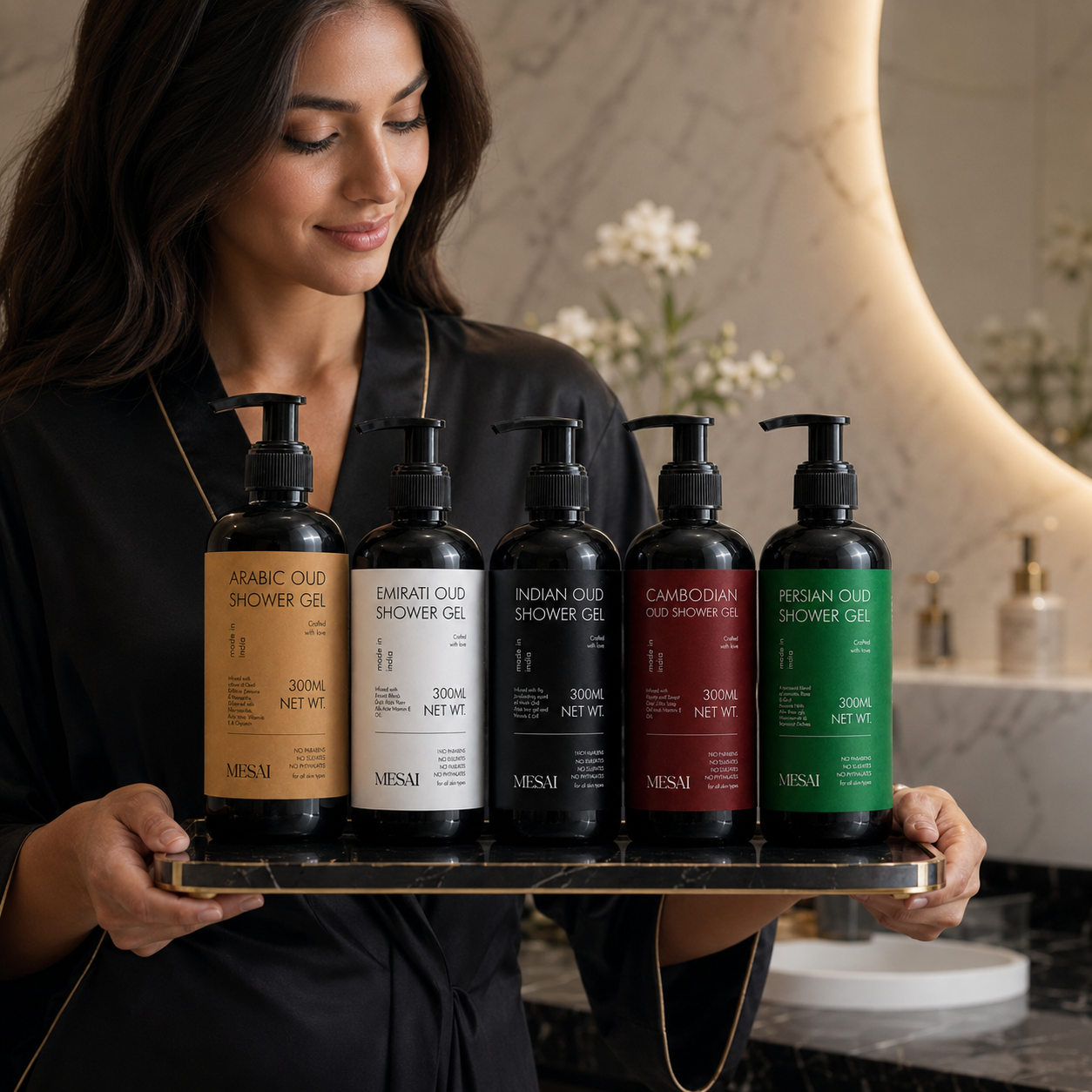 Arabic + Emirati + Indian + Cambodian + Persian Oud Shower Gel Combo