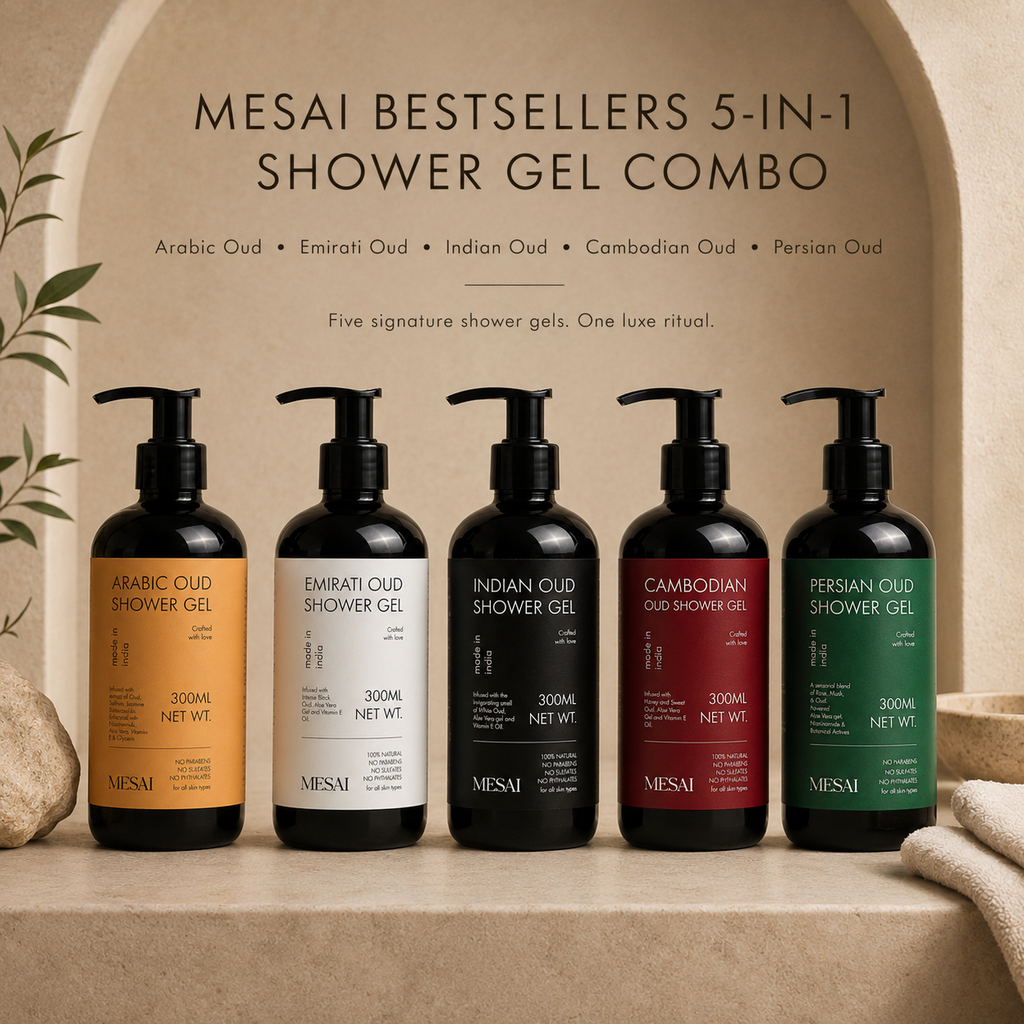 Arabic + Emirati + Indian + Cambodian + Persian Oud Shower Gel Combo