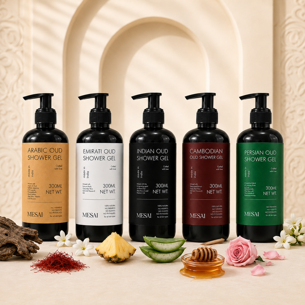 Arabic + Emirati + Indian + Cambodian + Persian Oud Shower Gel Combo