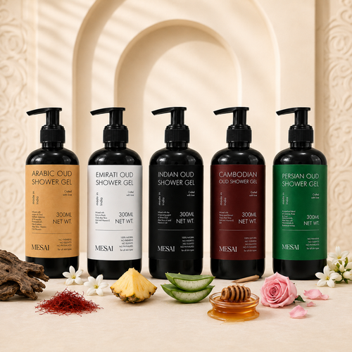 Arabic + Emirati + Indian + Cambodian + Persian Oud Shower Gel Combo