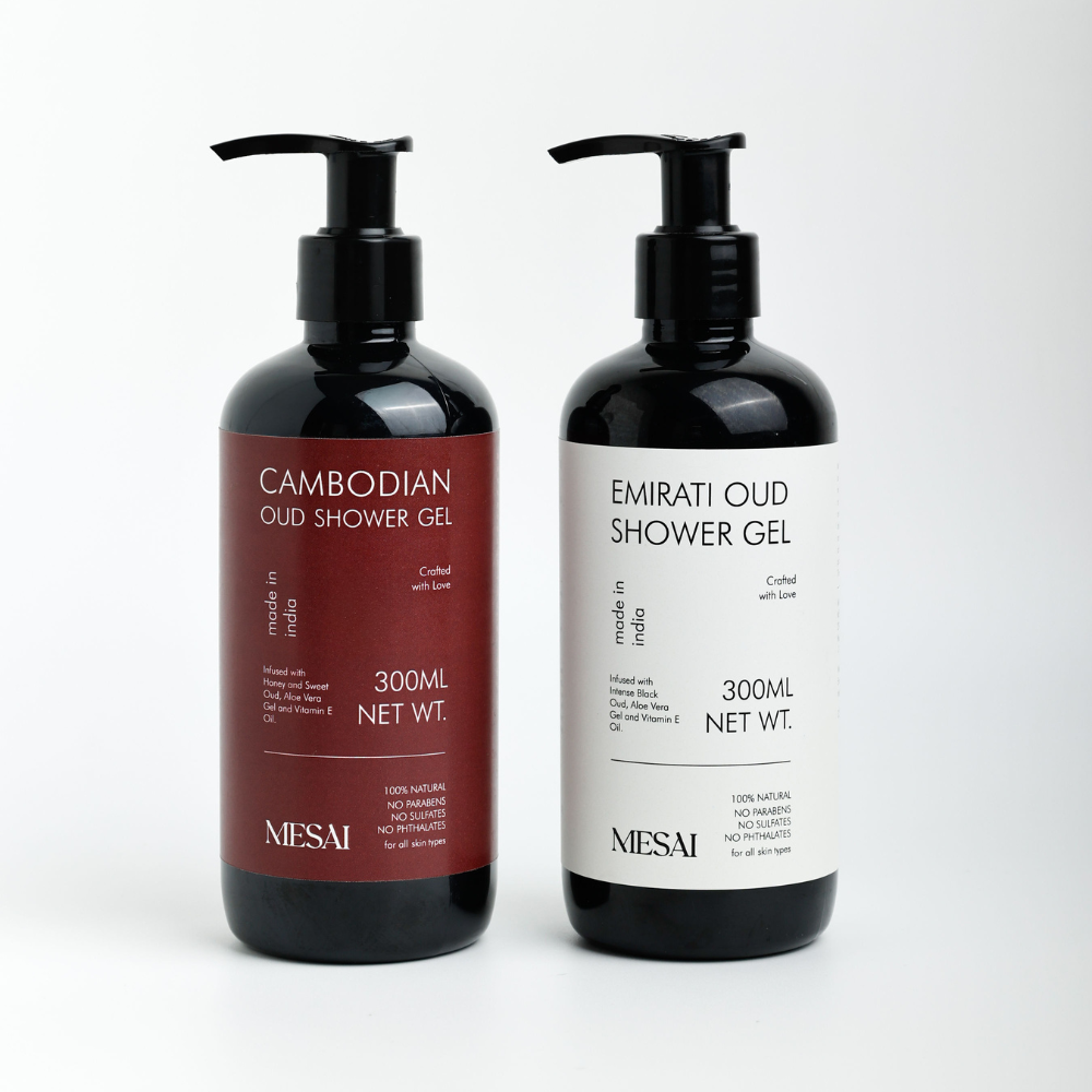 Cambodian + Emirati Oud Shower Gel Combo