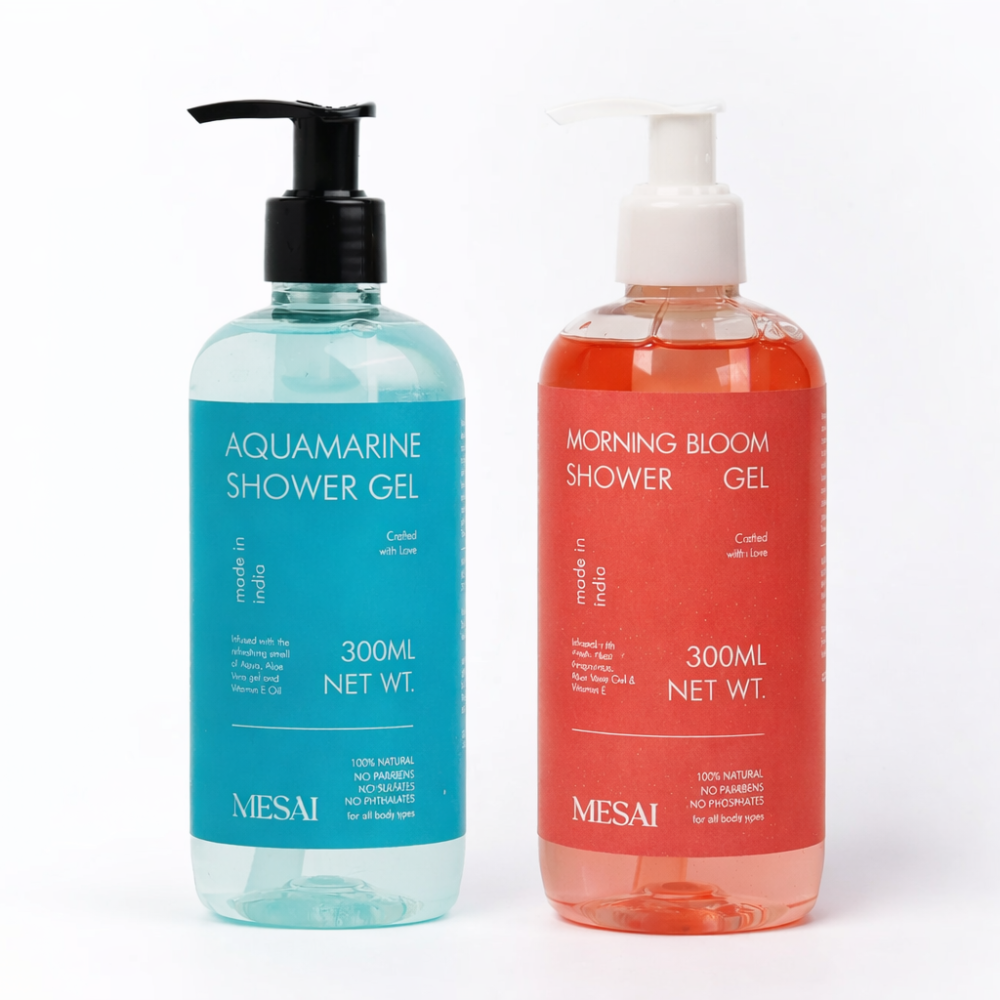 Aquamarine + Morning Bloom Shower Gel Duo
